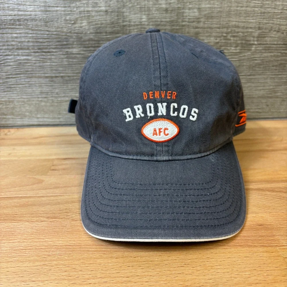 Denver Broncos Hat Strap‎ Back Blue Gray Reebok NFL Football AFC